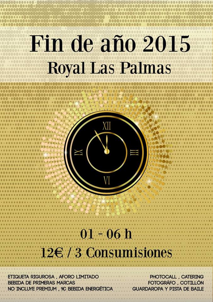 Fiesta de año nuevo 2016 en Royal Las Palmas