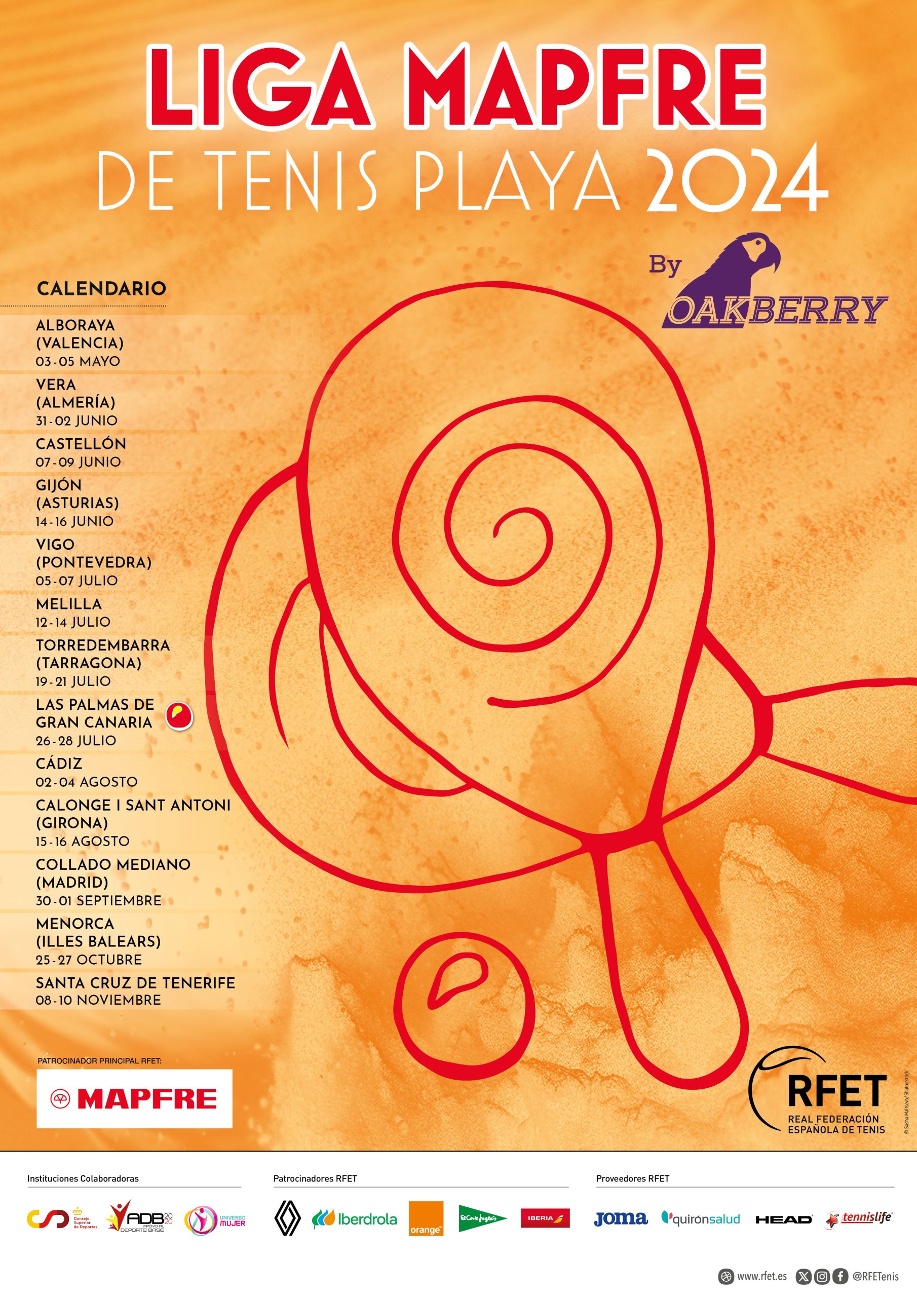 Póster Liga MAPFRE Tenis Playa LAS PALMAS GC 2024